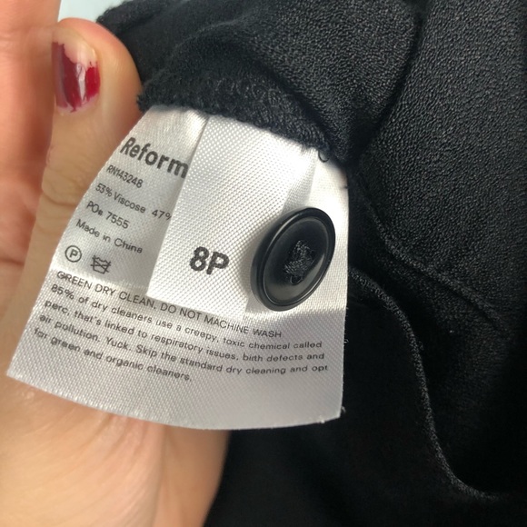 Reformation Della black button front jumpsuit - Picture 5 of 8